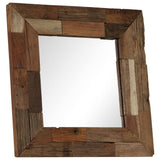 Miroir Bois de récupération massif 50 x 50 cm