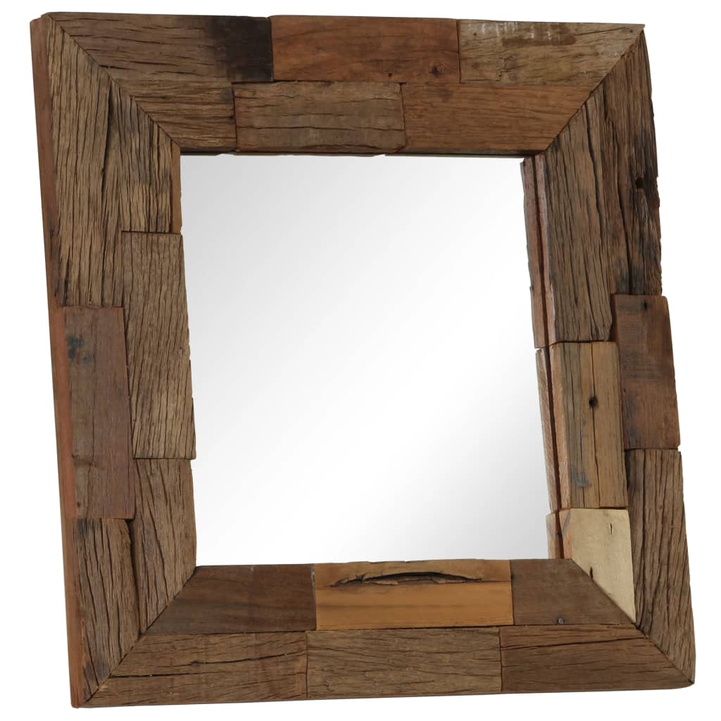 Miroir Bois de récupération massif 50 x 50 cm