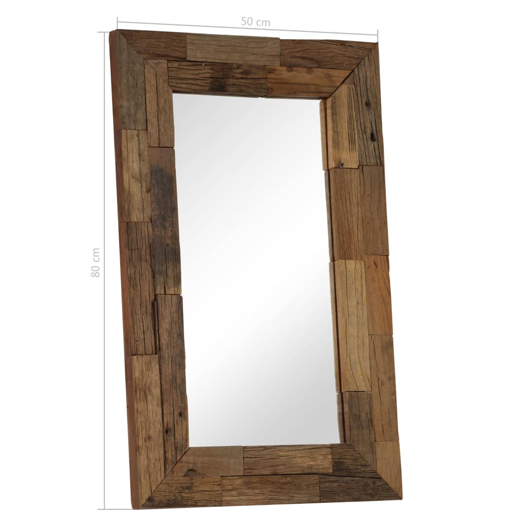 Miroir Bois de récupération massif 50 x 80 cm