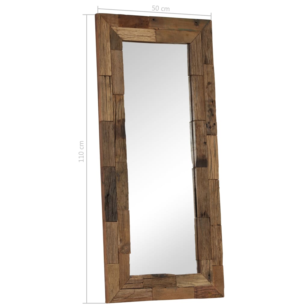 Miroir Bois de récupération massif 50 x 110 cm