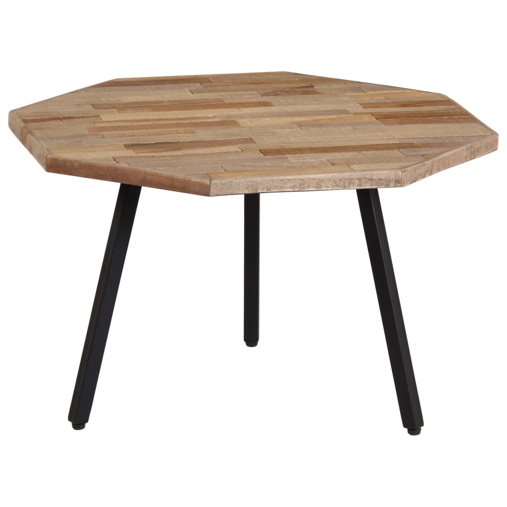 Ensemble de table basse 2 pcs Hexagonal Teck recyclé