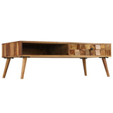 Table basse Bois massif avec finition miel 110x50x37 cm