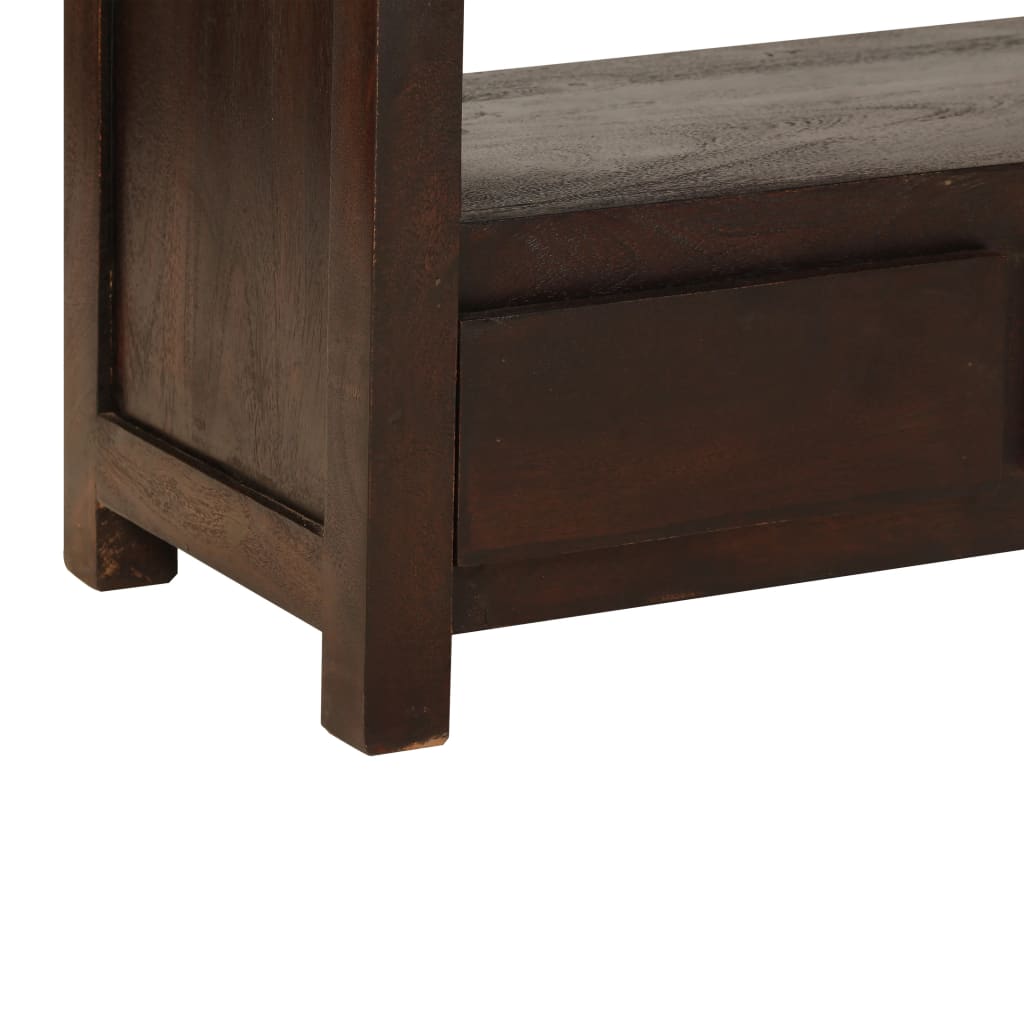 Meuble TV Bois d'acacia solide 90 x 30 x 55 cm Marron foncé