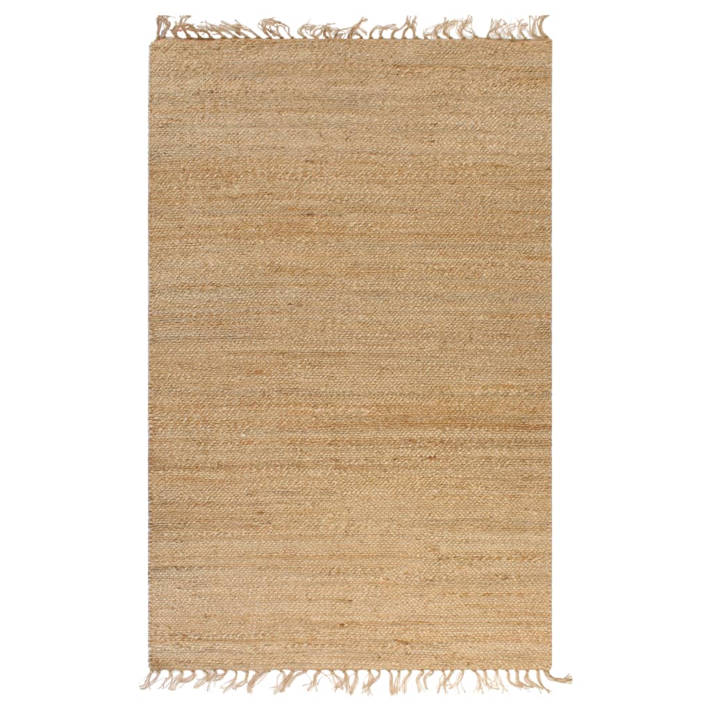 Tapis tissé à la main Jute 120 x 180 cm Naturel