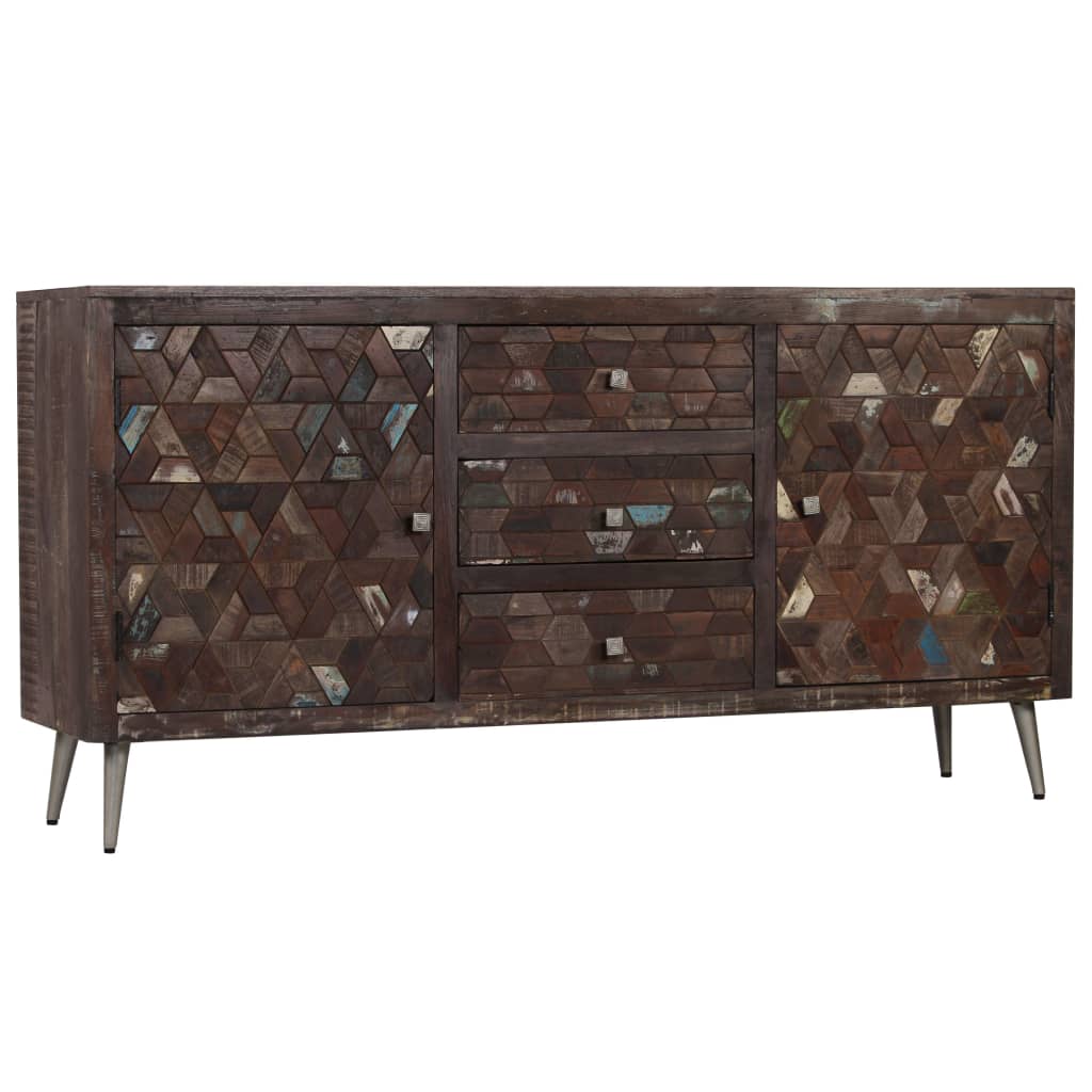 Solid reclaimed wood sideboard 160x40x80 cm