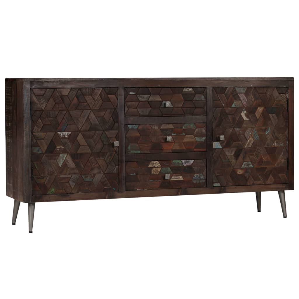 Solid reclaimed wood sideboard 160x40x80 cm