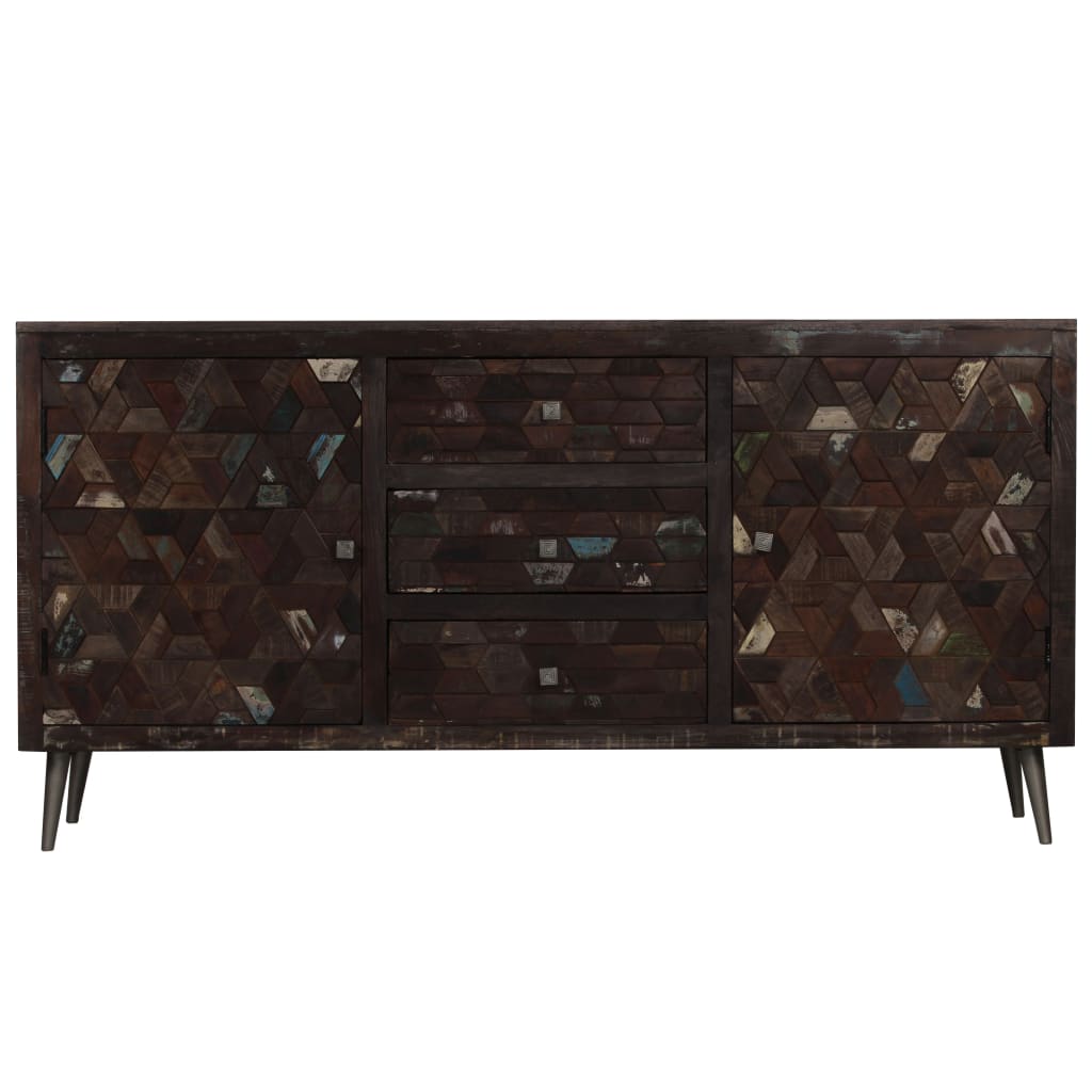 Solid reclaimed wood sideboard 160x40x80 cm