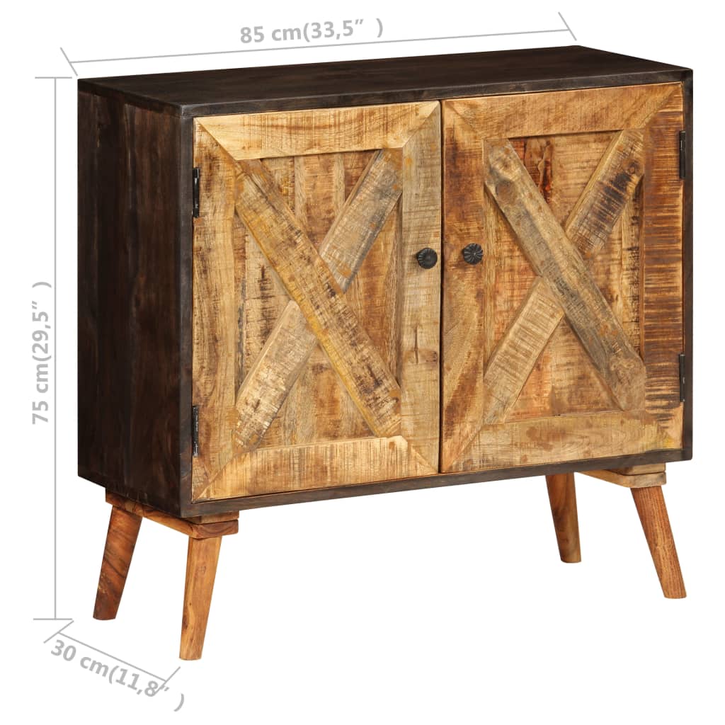 Solid mango wood sideboard 85x30x75 cm