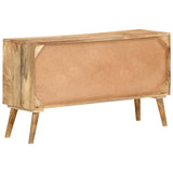 Solid mango wood sideboard 110x30x60 cm