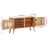 Solid mango wood sideboard 110x30x60 cm