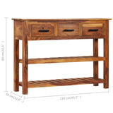 Buffet avec 3 tiroirs 110x30x80 cm Bois massif