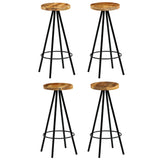 Chaises de bar lot de 4 bois de manguier solide