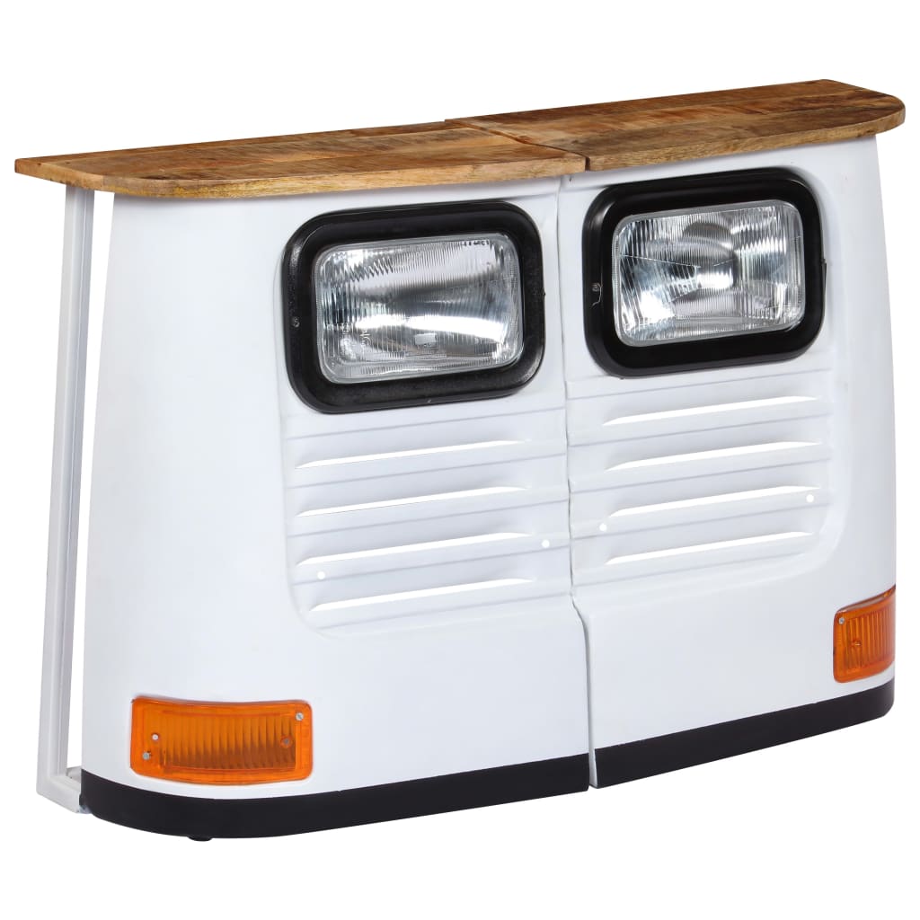 Buffet Bois de manguier massif Forme de camion Blanc