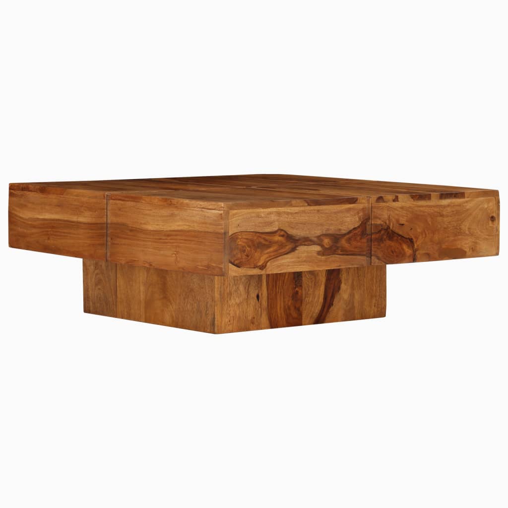 Table basse 80x80x30 cm bois d'acacia massif