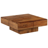 Table basse 80x80x30 cm bois d'acacia massif