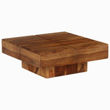 Table basse 80x80x30 cm bois d'acacia massif