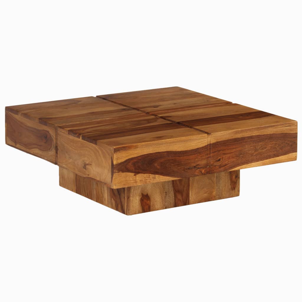 Table basse 80x80x30 cm bois d'acacia massif