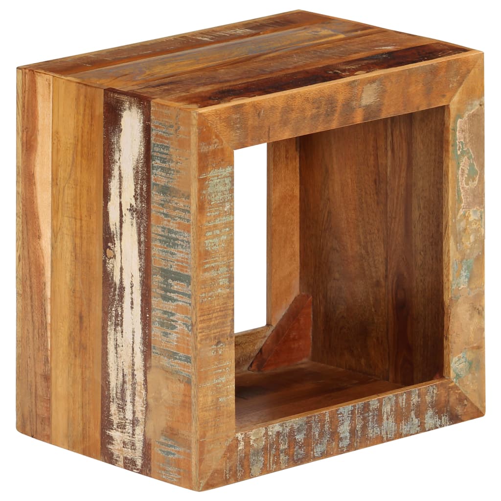 Tabouret 40x30x40 cm Bois de récupération solide