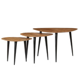 Tables basses 3 pcs Bois d'acacia massif