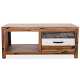 Table basse Bois d'acacia massif 90x50x37,5 cm