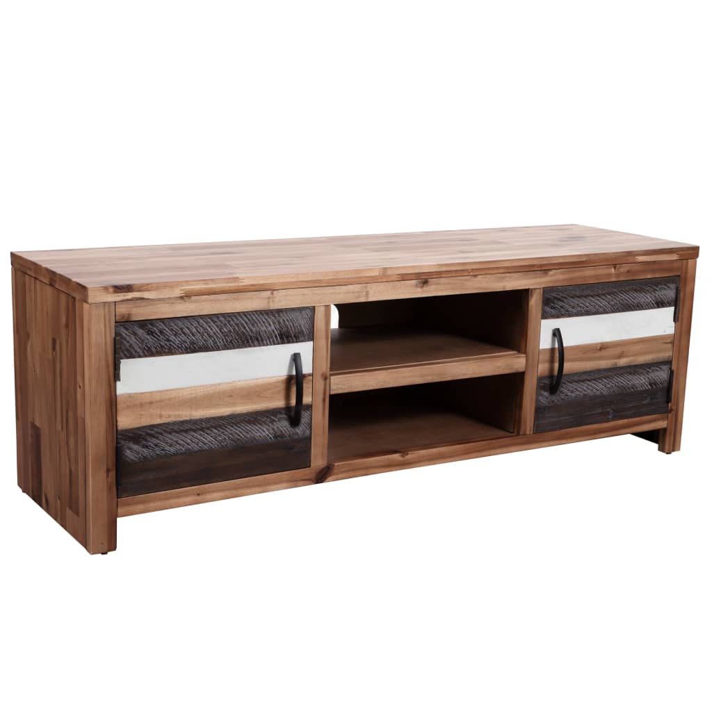 Meuble TV bois massif d'acacia 120 x 35 x 40 cm