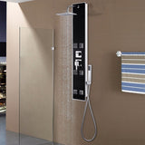 Shower panel Glass 18 x 42.1 x 120 cm Black