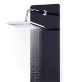 Shower panel Glass 25 x 44.6 x 130 cm Black