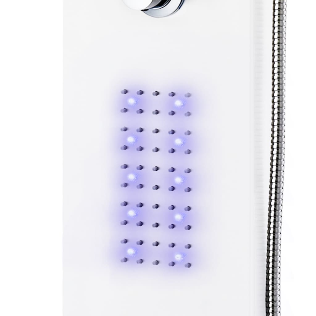 Panneau de douche aluminium 20x44x130 cm blanc