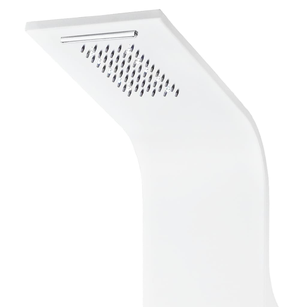 Panneau de douche aluminium 20x44x130 cm blanc