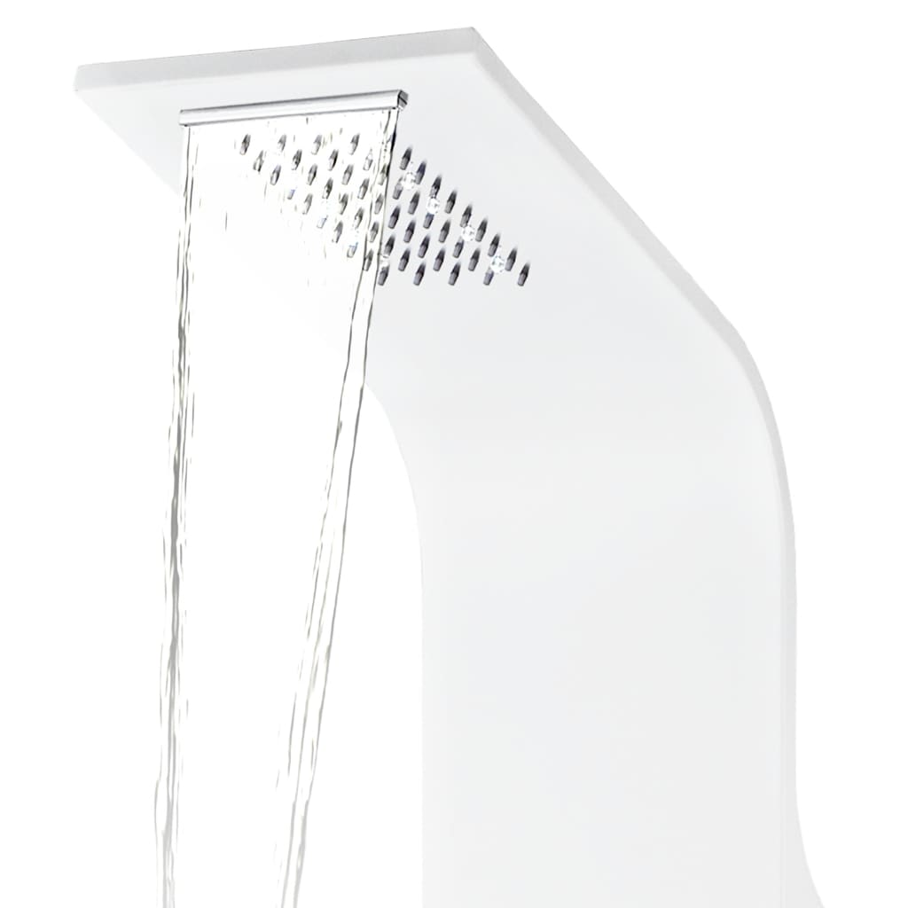 Panneau de douche aluminium 20x44x130 cm blanc