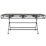 vidaXL Table basse pliante Style vintage Métal 100x50x45 cm Noir