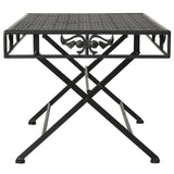 vidaXL Table basse pliante Style vintage Métal 100x50x45 cm Noir