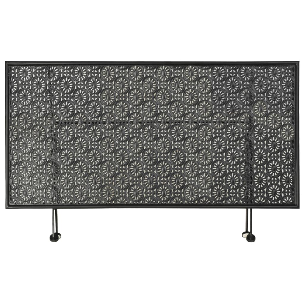 vidaXL Table basse pliante Style vintage Métal 100x50x45 cm Noir