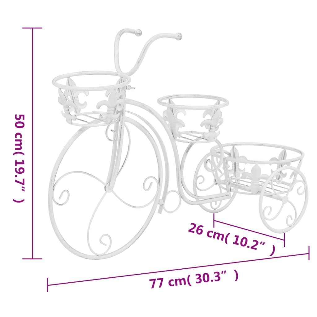 Support de plantes sous forme de vélo Style vintage Métal