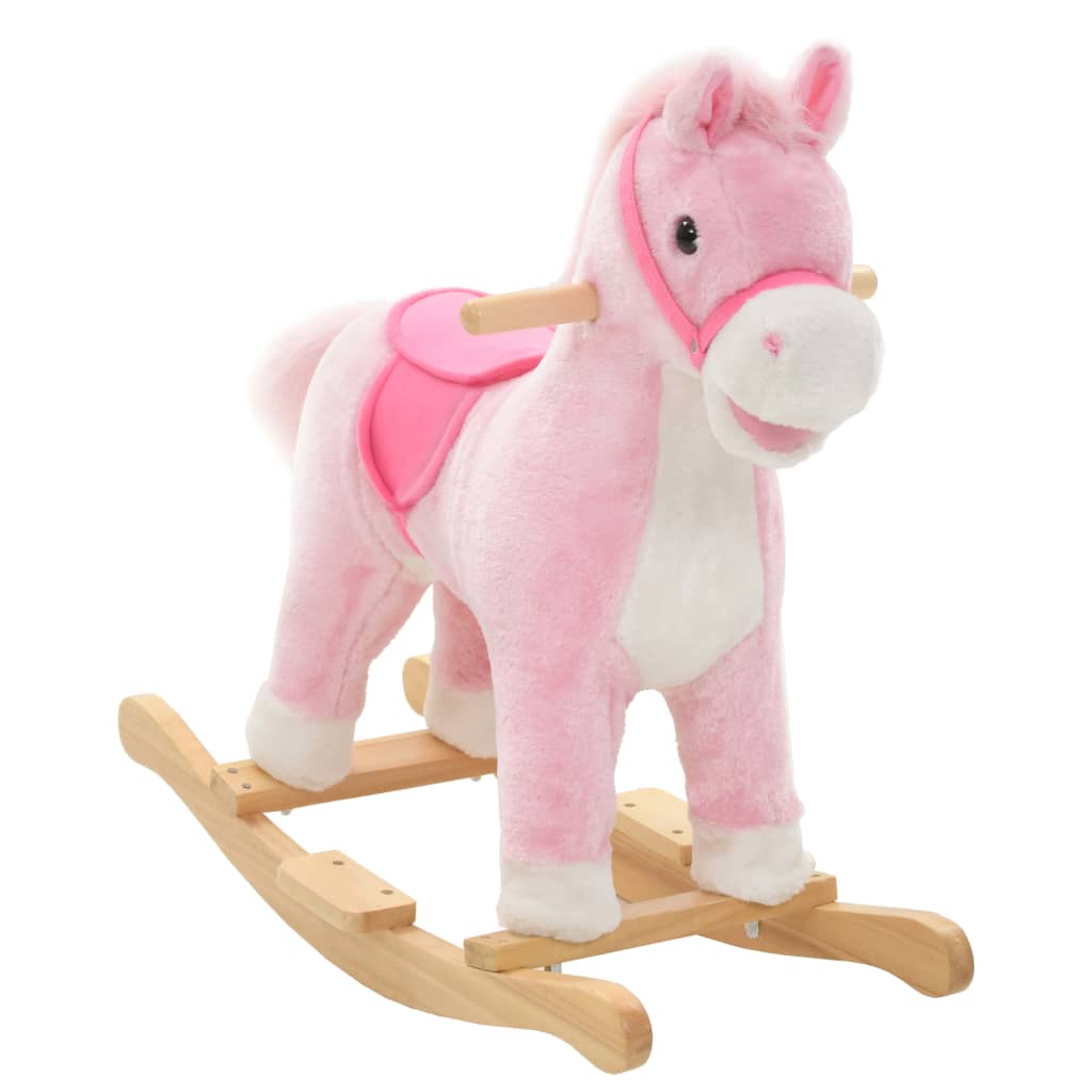 Cheval à bascule Peluche 65x32x58 cm Rose