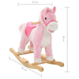 Cheval à bascule Peluche 65x32x58 cm Rose