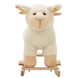 Mouton à bascule Peluche 78x34x58 cm Blanc