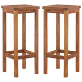 Tabourets de bar lot de 2 bois d'acacia massif