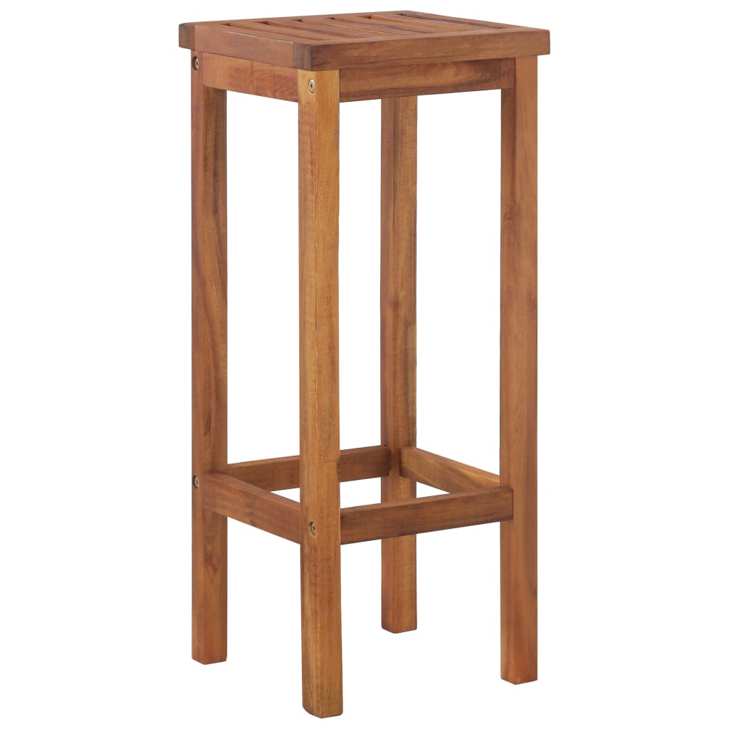 Tabourets de bar lot de 2 bois d'acacia massif