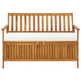 Banc de rangement de jardin Bois d'acacia solide 120x63x84 cm