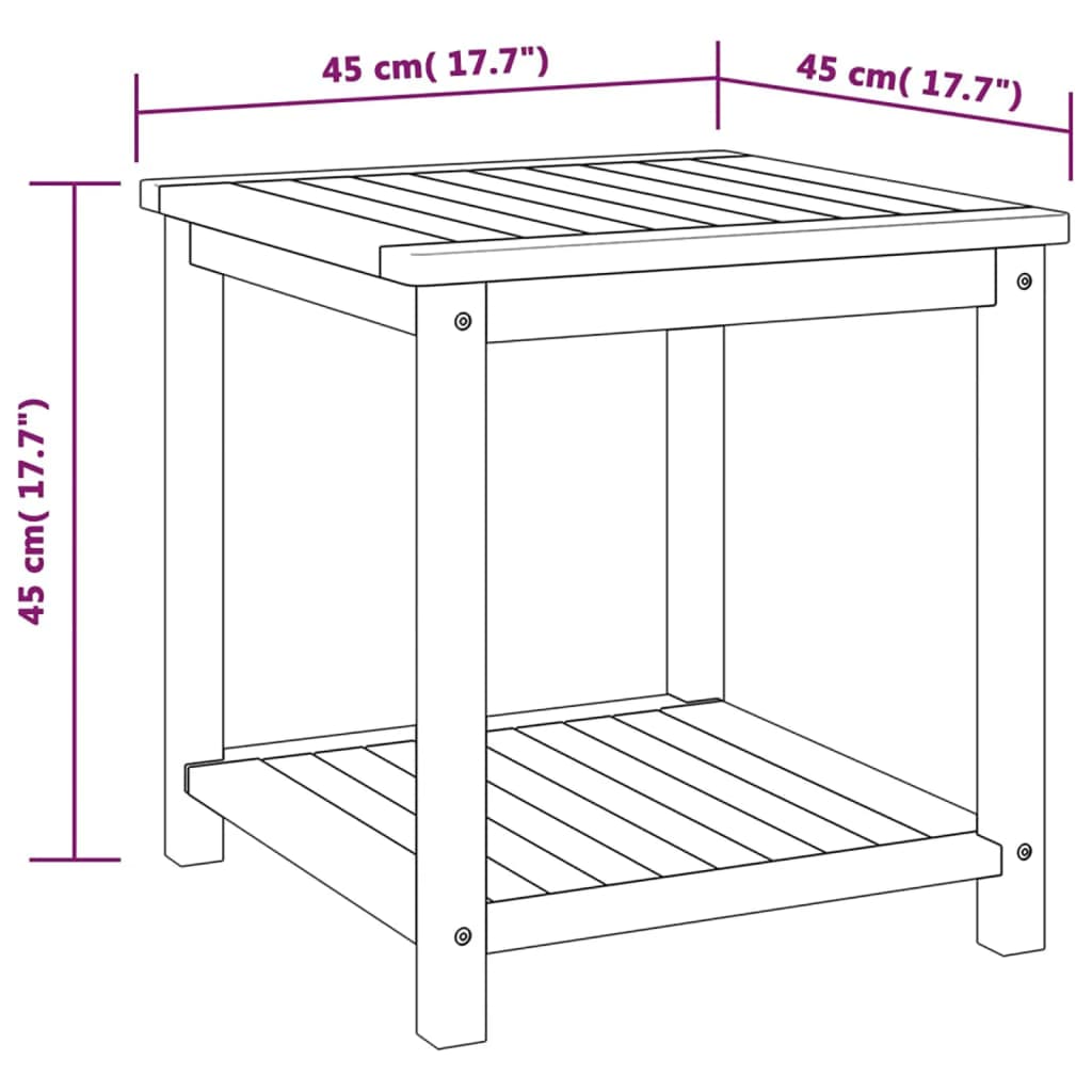 Beistelltisch Massives Akazienholz 45x45x45 cm