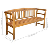 Banc de jardin 157 cm Bois d'acacia solide