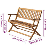 Banc de jardin 120 cm Bois d'acacia solide