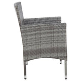 Banc de jardin 105 cm Résine tressée Gris