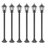 Garden stake lamp 6 pcs E27 110 cm Aluminum Bronze