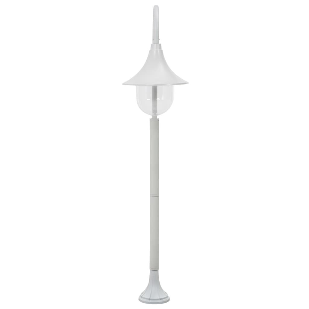 Lampadaire de jardin E27 120 cm Aluminium Blanc