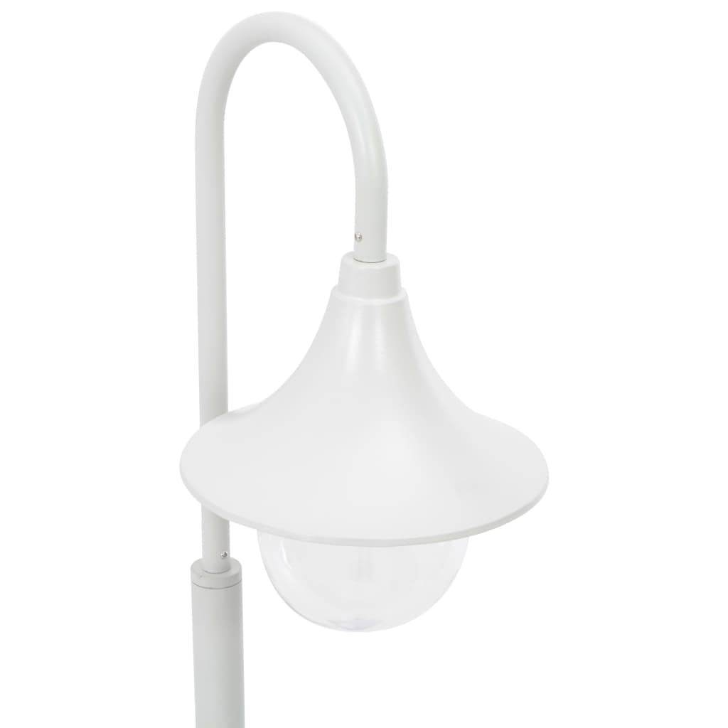 Lampadaire de jardin E27 120 cm Aluminium Blanc