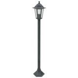 Lampe de jardin à piquet 6 pcs E27 110 cm Aluminium Vert foncé