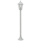 Lampe de jardin à piquet 6 pcs E27 110 cm Aluminium Blanc