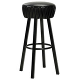 Bar chairs set of 2 black imitation leather